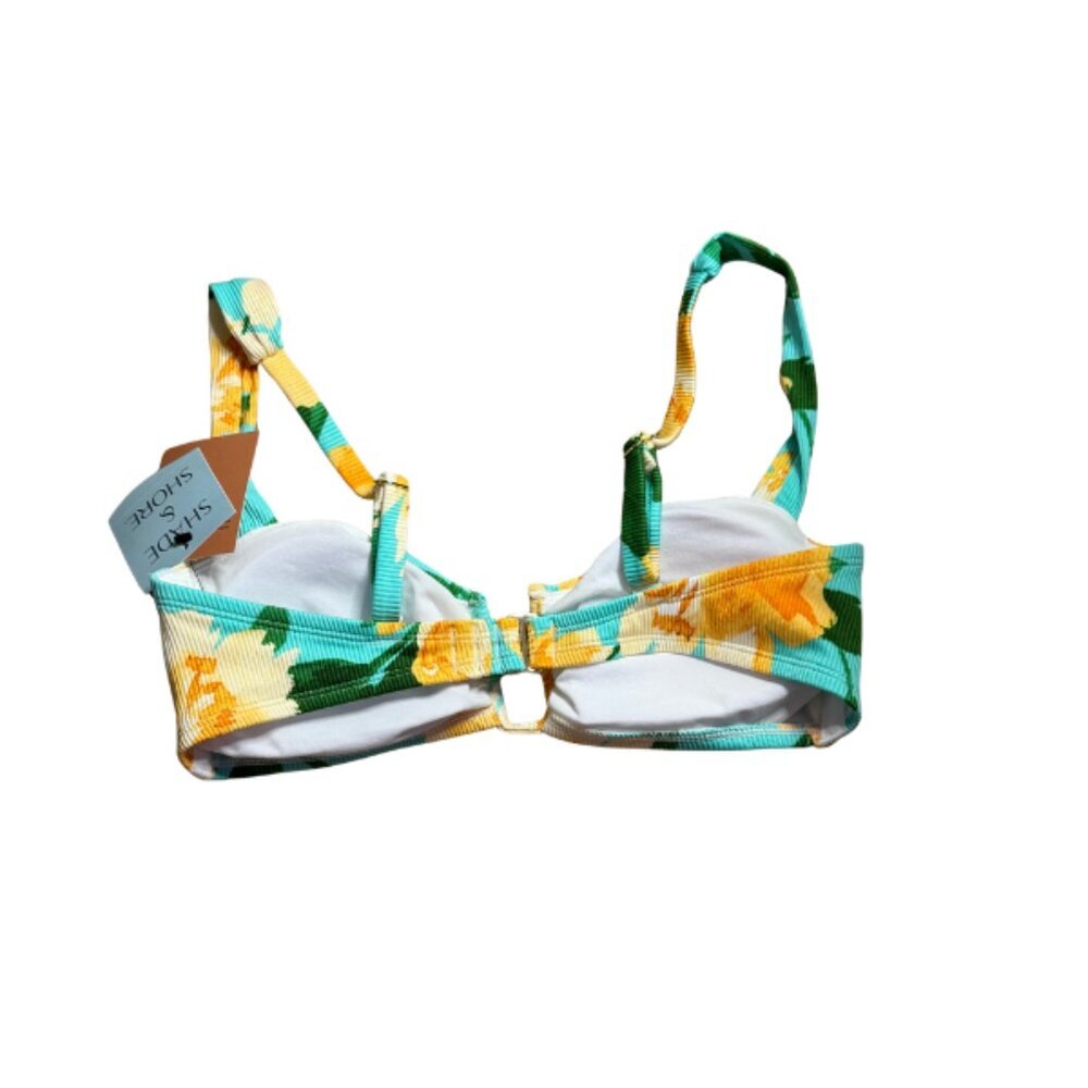Shade & Shore Tropical Floral Bikini Top Women’s Medium Underwire Swim Top - Picture 2 of 5